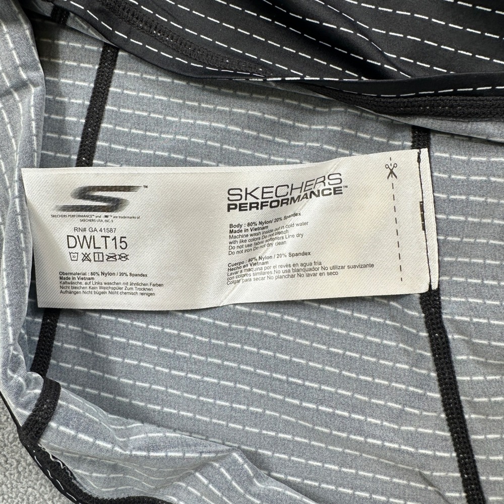 NWT Skechers Go Golf Shirt Womens XS Black Layer Top Stripe Long Sleeve UPF 25 - Picture 10 of 11